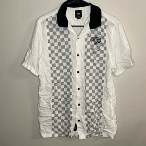 Vans White and Gray Bowling Shirt